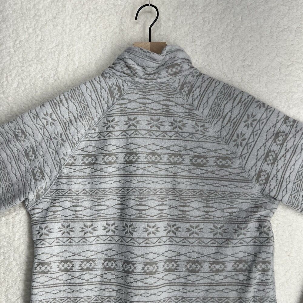 EDDIE BAUER Womens Aztec Southwest Pattern Quarter Zip Fleece Pullover Size L - Picture 6 of 9